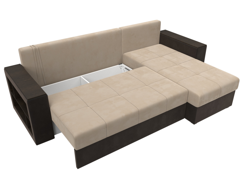 Диваны угловые в гостиную, Диван угловой Дубай Лайт угол универсальный, велюр/экокожа