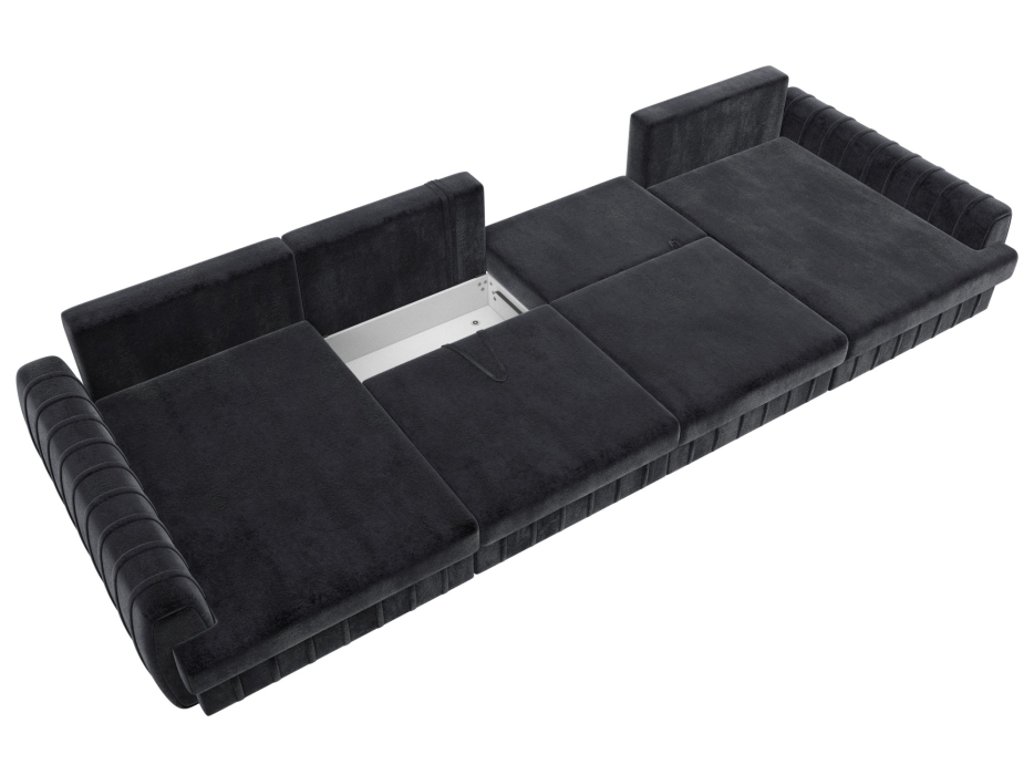 Диваны угловые в гостиную, Диван П-образный Лига-057 НПБ Лонг, велюр TOWER