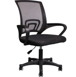 Кресло Аура лайт, без механизма качания, простой подъём, Черный (WR-S01N)