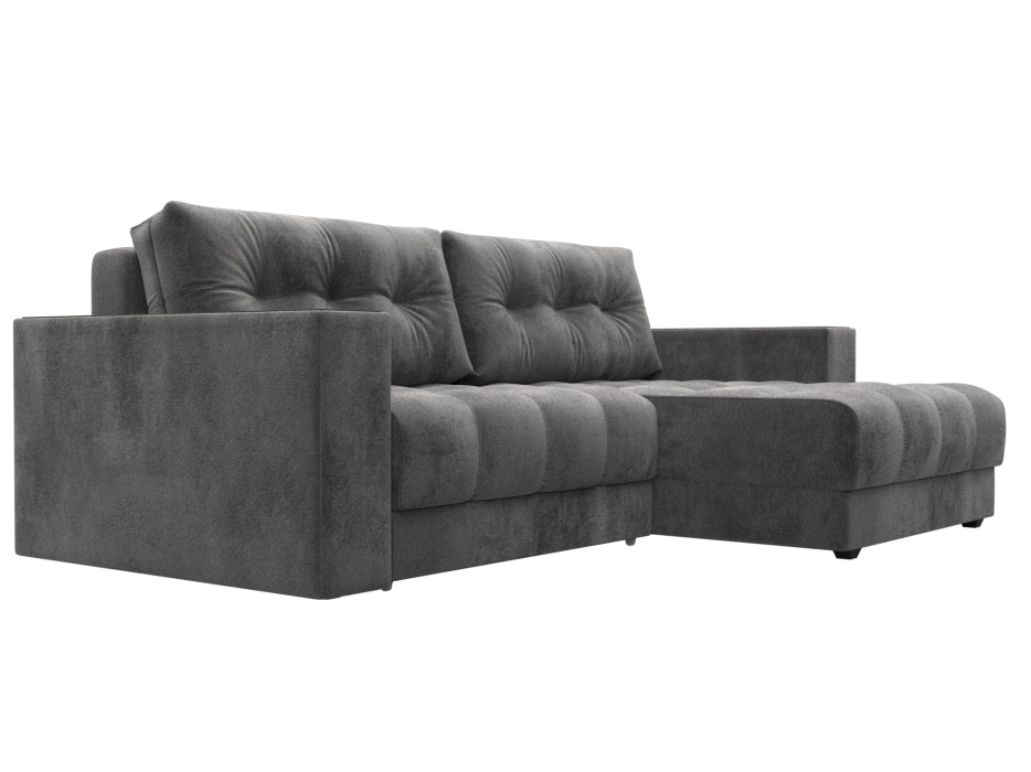 Диваны угловые в гостиную, Диван угловой с декором Лига-049 НПБ, велюр TOWER