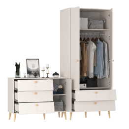 Шкаф 2-х дверный Афина и комод с дверкой и тремя ящиками