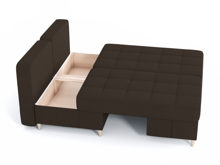 Диваны угловые в гостиную, Диван-кровать угловой Оливер Люкс 2 еврокнижка-трансформер, велюр