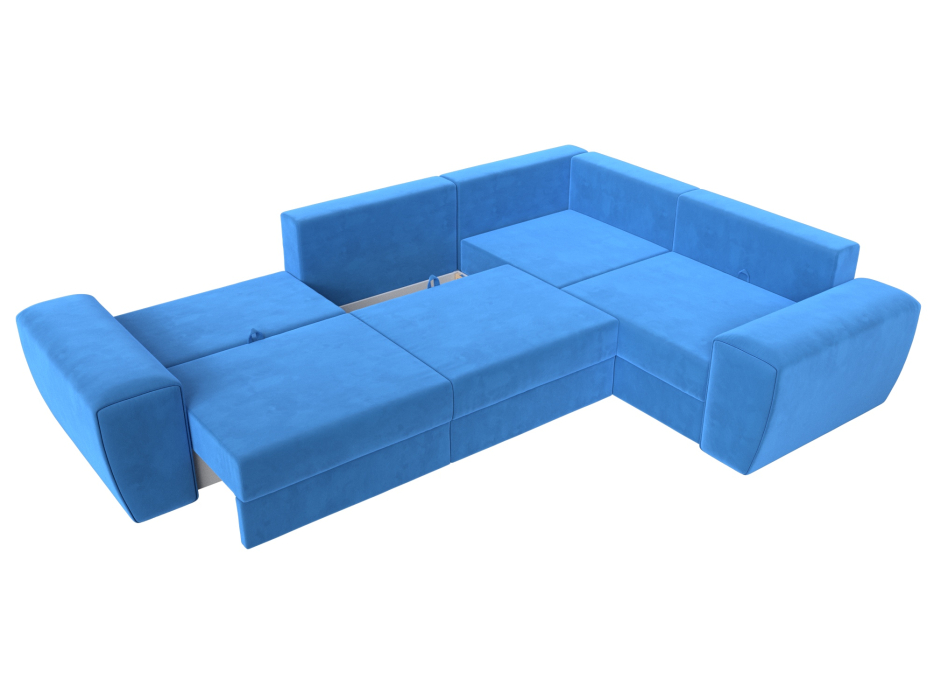 Диваны угловые в гостиную, Диван угловой Лига-008 Long правый, велюр