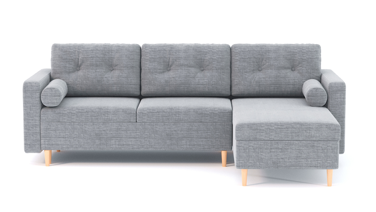 Диваны угловые в гостиную, Диван-кровать угловой еврокнижка-пантограф Белфаст, рогожка