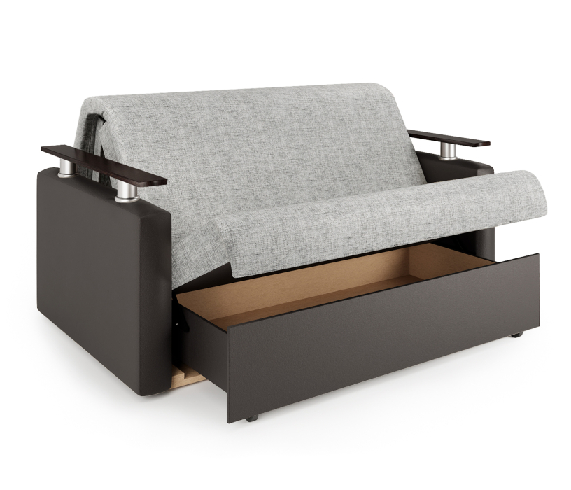 Диваны с ящиком для белья, Диван-кровать Шарм 120, экокожа/шенилл