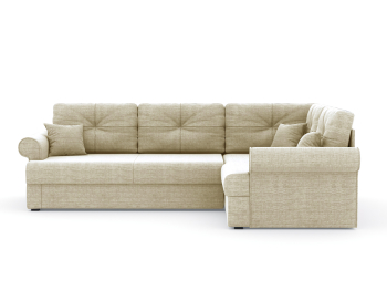 Диван-кровать угловой Мирта дельфин, рогожка Люкс