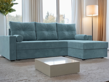 Диван угловой Верона Лайт правый угол, велюр