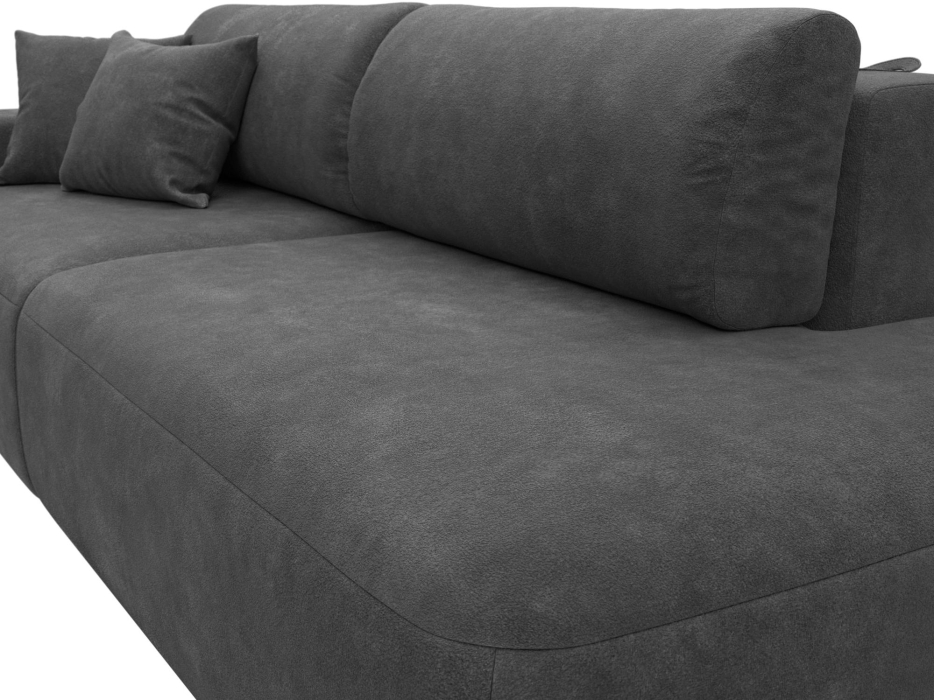 Диваны еврокнижки, Диван прямой Лига-036 НПБ Модерн подлокотник слева, велюр BRUT