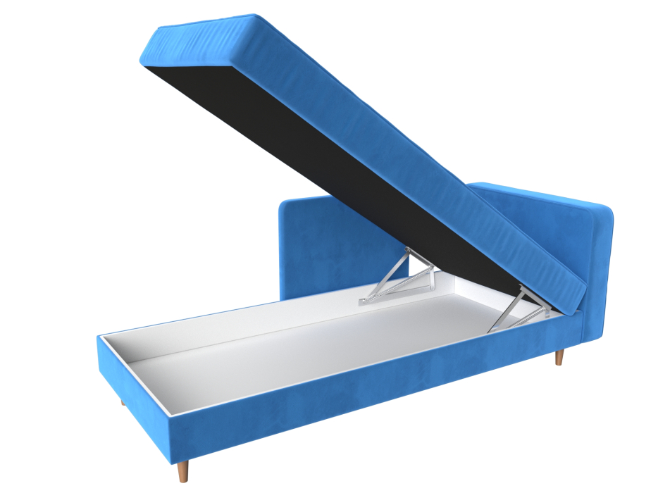 Кушетка кровать, Кушетка Прайм, велюр, правый угол