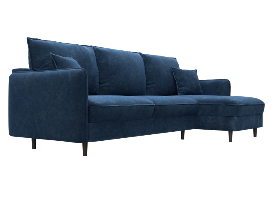 Диваны угловые в гостиную, Диван угловой Лига-064 НПБ угол универсальный, велюр BRUT