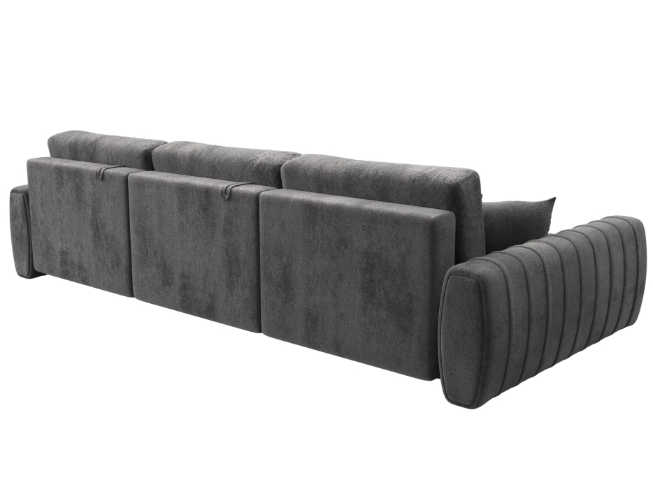 Диваны угловые в гостиную, Диван угловой Лига-057 НПБ Лонг угол левый, велюр TOWER