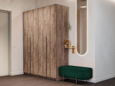 Шкафы распашные, Распашной шкаф Локер 800+800 (Гармошка) с полками