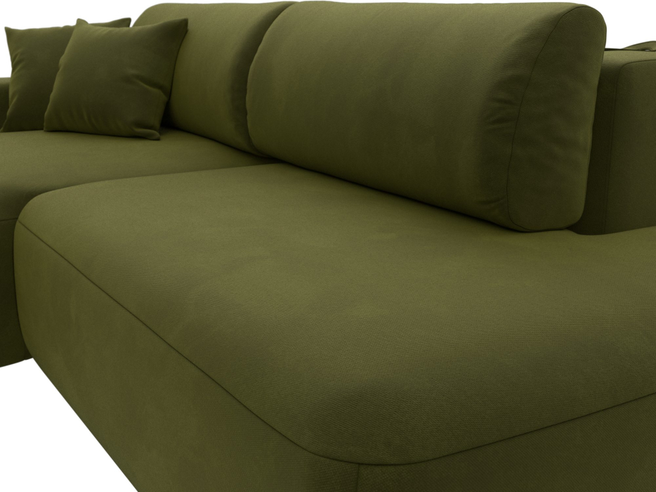 Диваны угловые в гостиную, Диван угловой Лига-036 Модерн левый угол, микровельвет