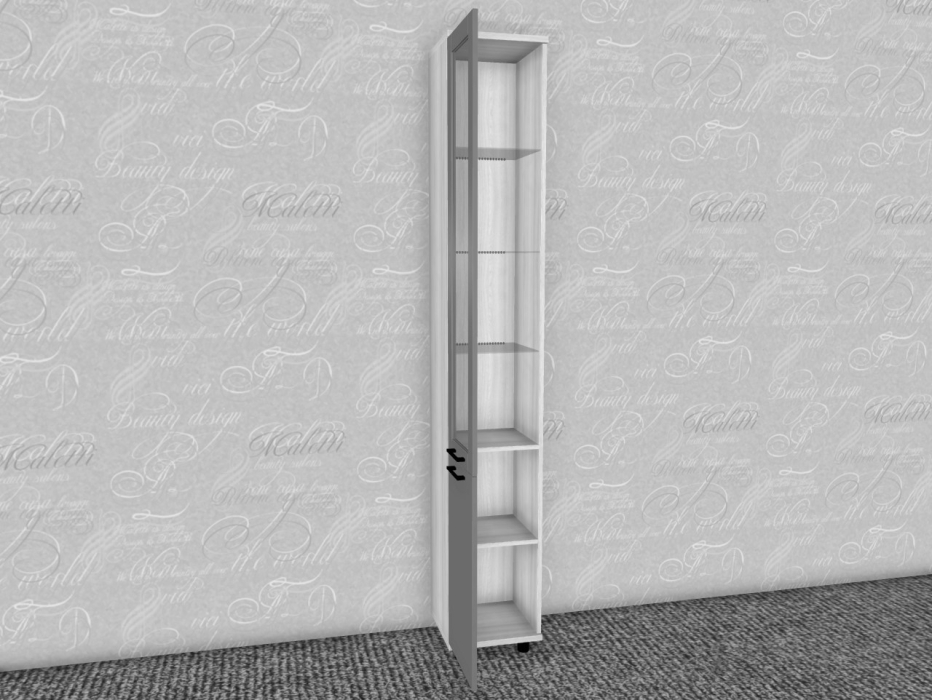 Шкафы пеналы, Модульная система Грейс Шкаф ШК-5058  Гикори Джексон Темный