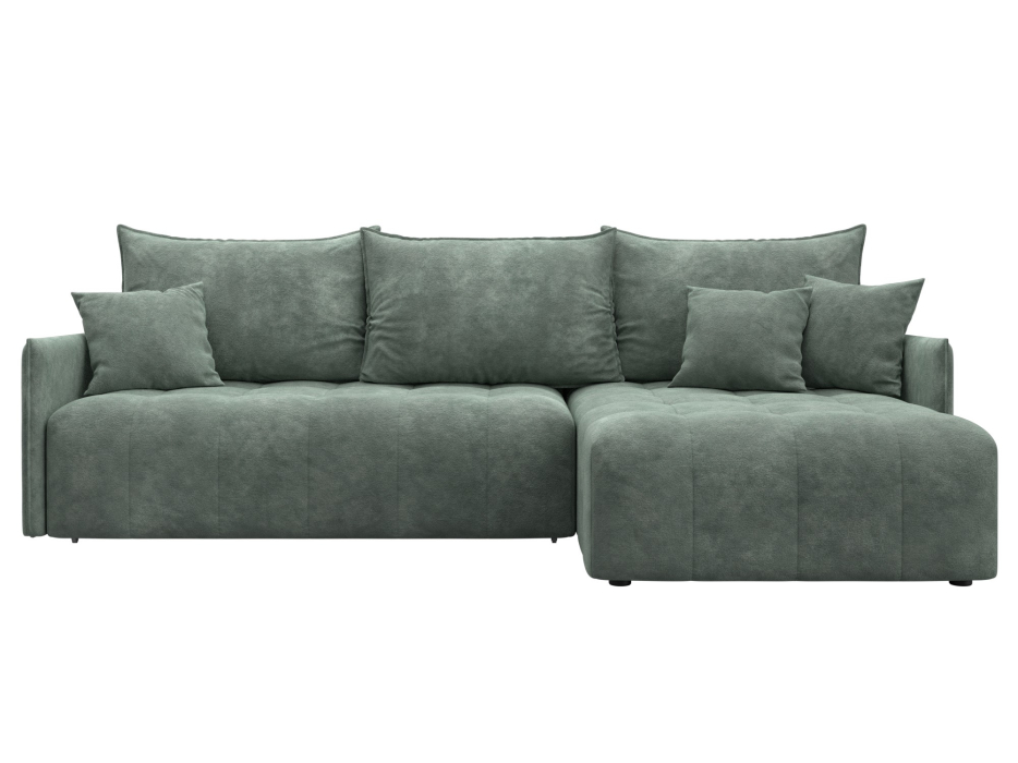 Диваны угловые в гостиную, Диван угловой Лига-054 НПБ угол универсальный, велюр BRUT