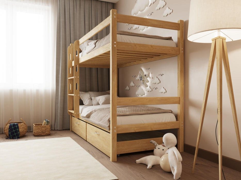 Кровати из массива, Двухъярусная кровать Мартина 90х200