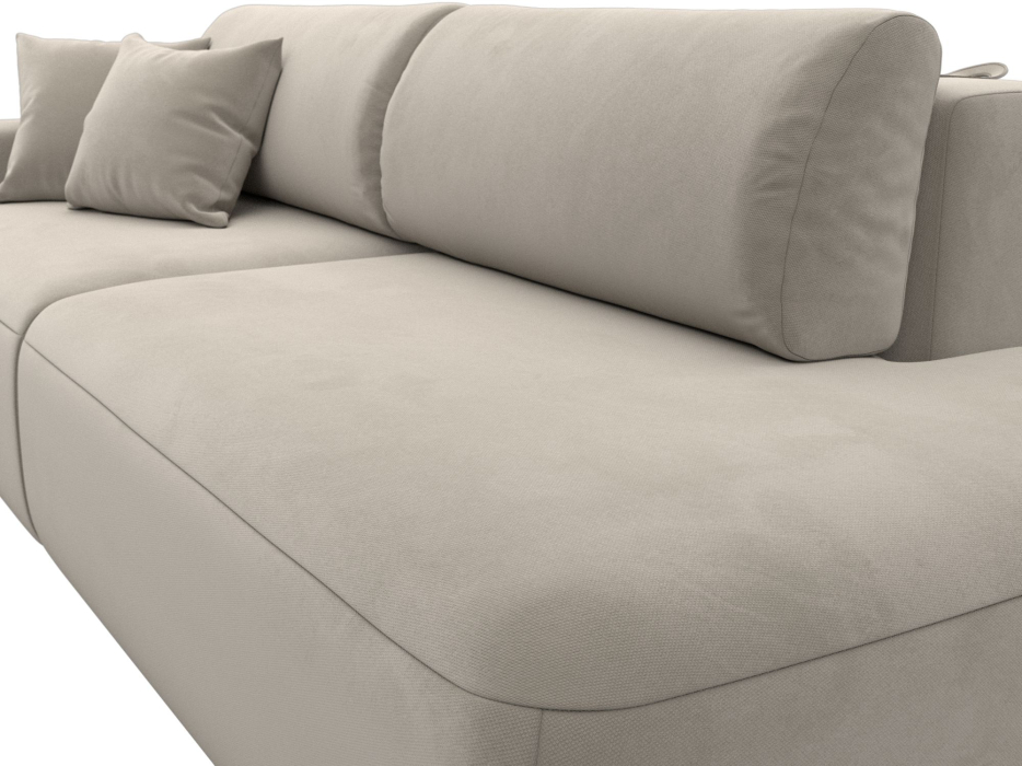 Диваны еврокнижки, Диван прямой Лига-036 Модерн подлокотник слева, микровельвет