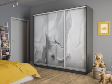 Шкафы-купе 3-х дверные, Шкаф-купе Экспресс 3-х дверный Фотопечать Шелк Стекла 210х45х220