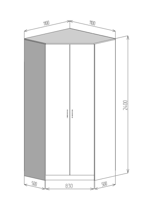 Для одежды, Шкаф Фреш угловой УФР 5-2