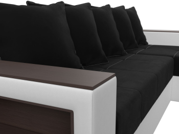 Диван угловой Дубай Лайт, микровельвет/экокожа, правый угол