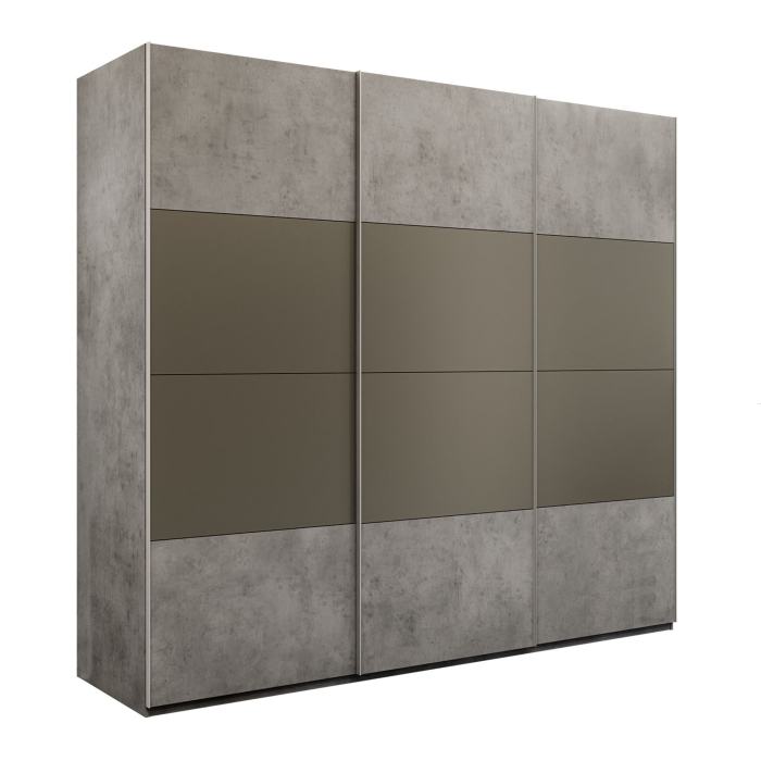 Шкафы-купе 3-х дверные, Шкаф-купе Эста 3-х дверный ДСП/Стекла хаки/Доводчик 300х66х240