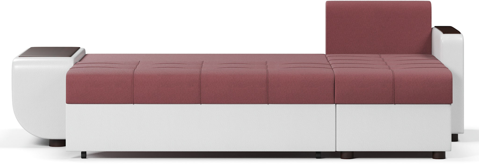 Диваны угловые в гостиную, Диван-кровать угловой Атланта со столиком еврокнижка,велюр+экокожа