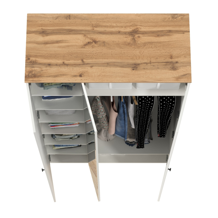 Шкафы распашные, Шкаф для одежды 3-х дверный с зеркалом Остин 13.336.03