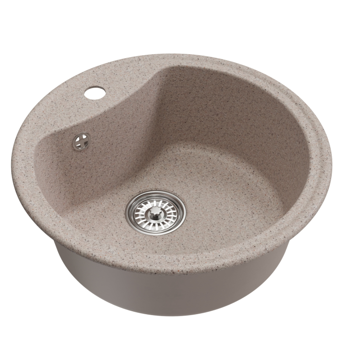 Кухонные мойки, Мойкa ML-GM09 круглая, 510 мм (глуб. чаши 190) NEW*