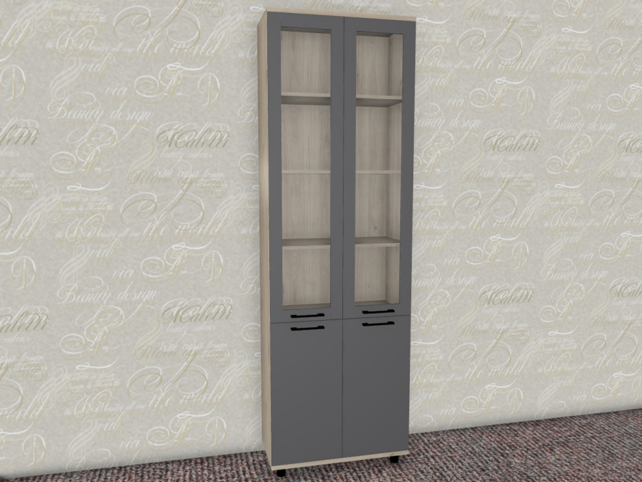 Шкафы двухстворчатые, Модульная система Грейс Шкаф ШК-5035  Гикори Джексон Светлый