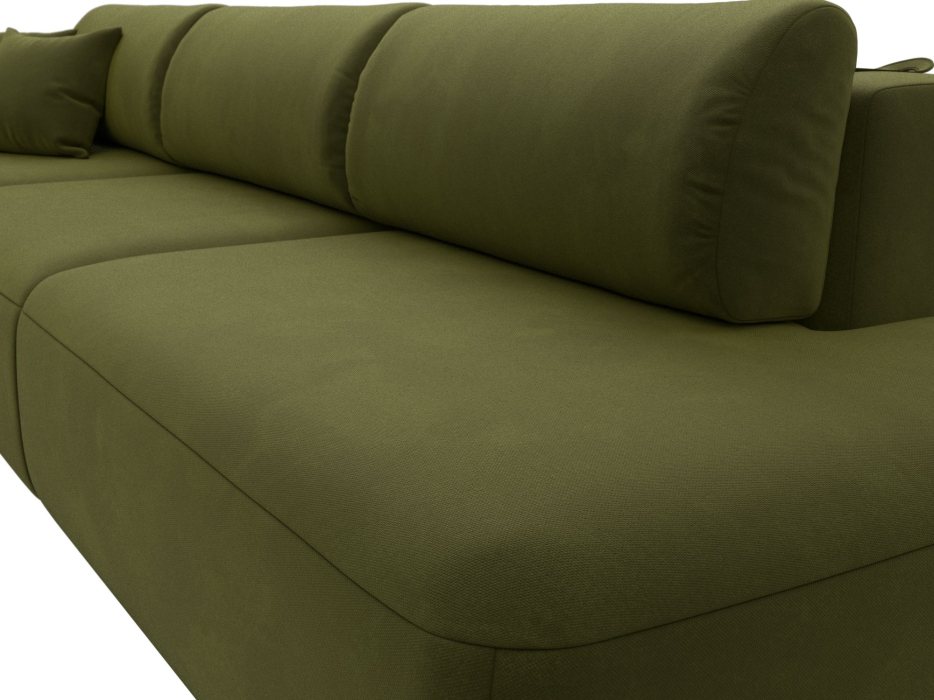 Диваны еврокнижки, Диван прямой Лига-036 Модерн Лонг подлокотник слева, микровельвет