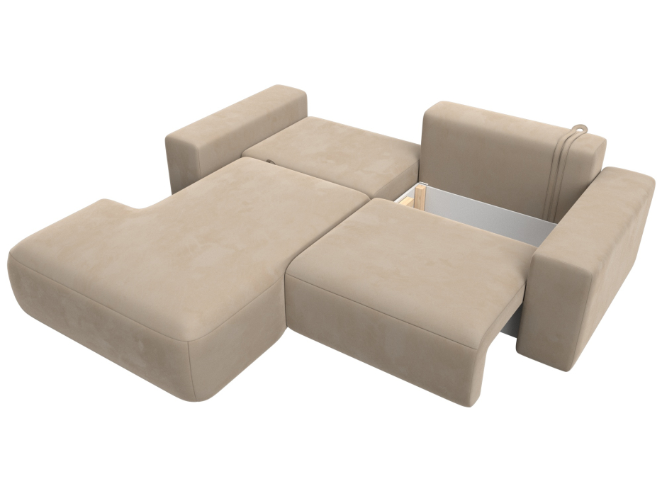 Диваны угловые в гостиную, Диван угловой Лига-036 Классик левый угол, велюр