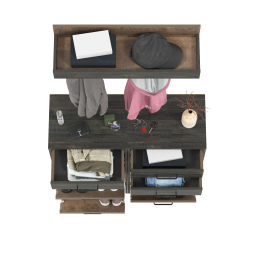 Две тумбы для обуви с ящиками и вешалкой для верхней одежды Трувор