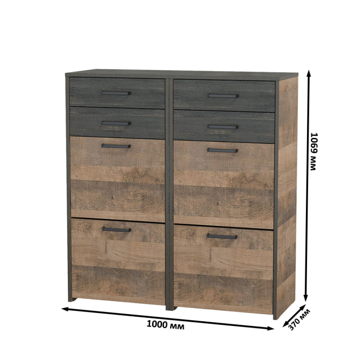 Прихожие, Две тумбы для обуви с двумя ящиками каждая Трувор