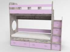 Для подростка, Трехъярусная кровать Юниор,  Бетон