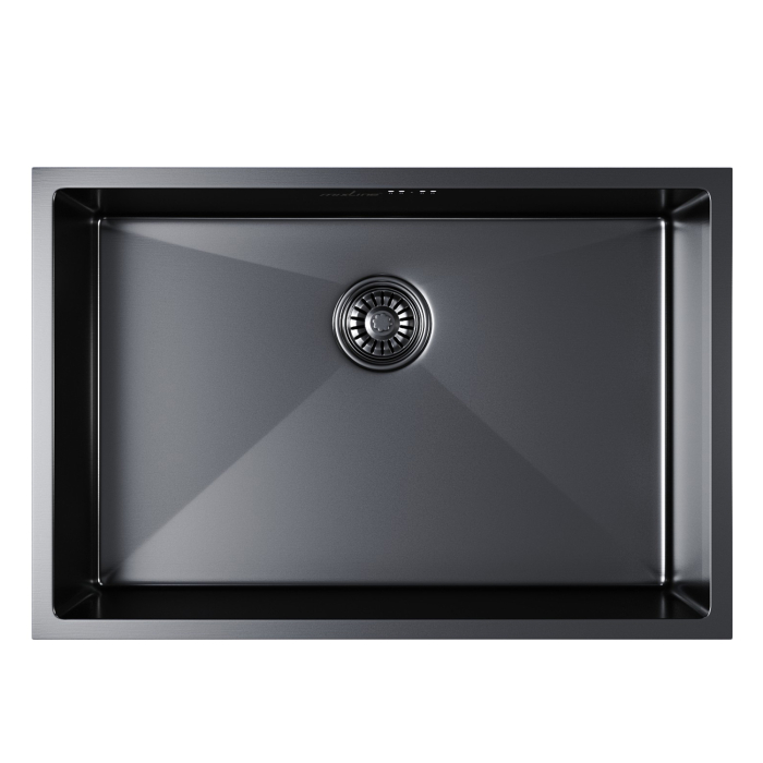 Кухонные мойки, Мойка подст.монтаж 65х44 (3,0) вып 3 1/2  MIXLINE PRO 22см с сифоном (черный графит)