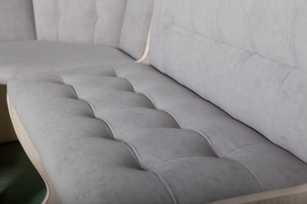 Кухонные уголки, Кухонный уголок Стиль 1Л (со столом СТ4) Ясень шимо светлый / велюр