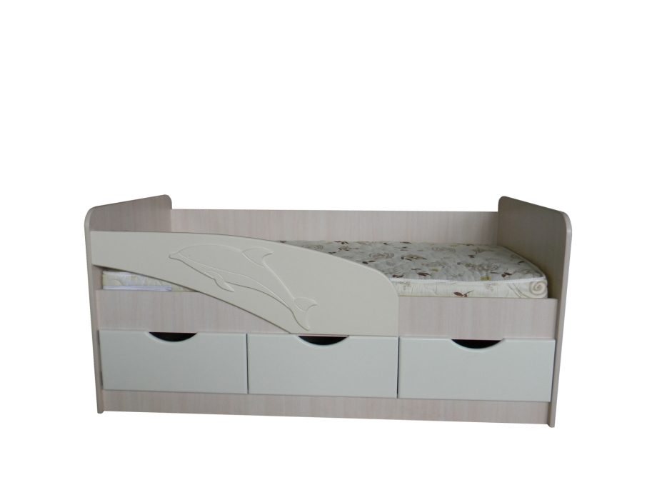 Кровати одноярусные, Кровать Дельфин с 3 ящиками