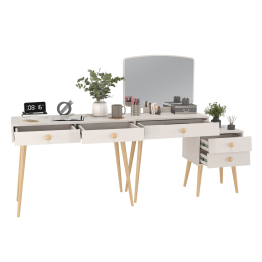 Туалетный стол с зеркалом Афина и стол на ножках