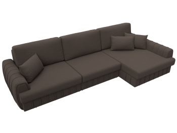 Диван угловой Лига-057 НПБ Лонг угол правый, рогожка Амур