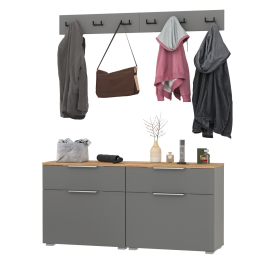 Две обувницы с вешалкой для одежды Октава.