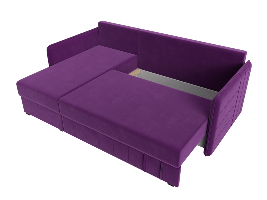 Диваны угловые в гостиную, Угловой диван Слим левый угол, микровельвет