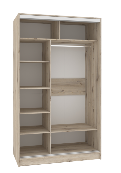 Шкафы-купе 2-х дверные, Шкаф-купе 2-дв  Strike 1200 лдсп/лдсп  (в2105*ш1232*г595)