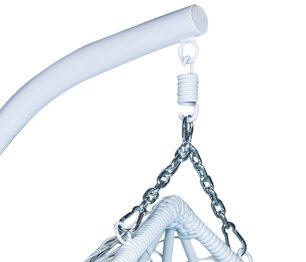 Подвесное кресло Leset Гаити, каркас Белый, подушка Бирюза яркая