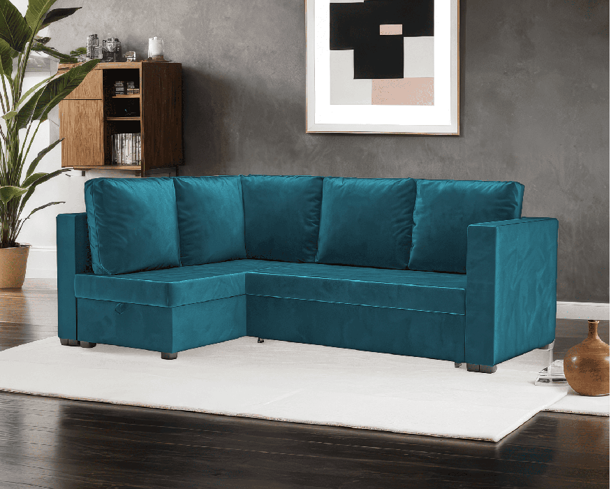 Диваны угловые в гостиную, Диван угловой Мансберг (Бархат)