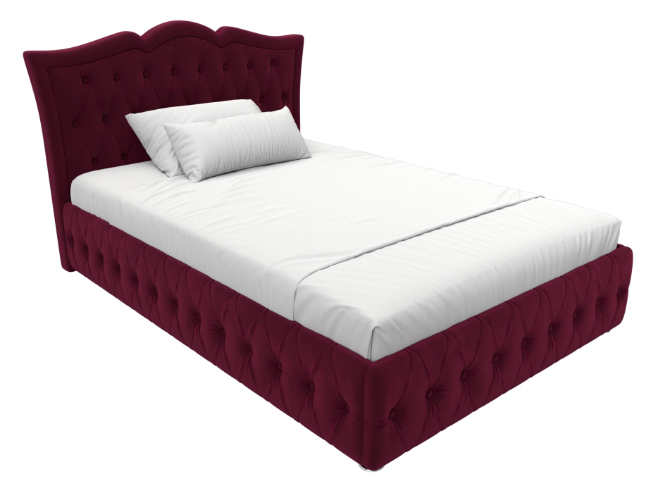 Мягкая кровать, Кровать интерьерная Герда 140, микровельвет