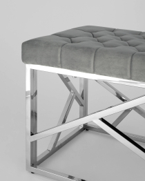 Банкетка-скамейка АРТ ДЕКО (Сталь серебро)