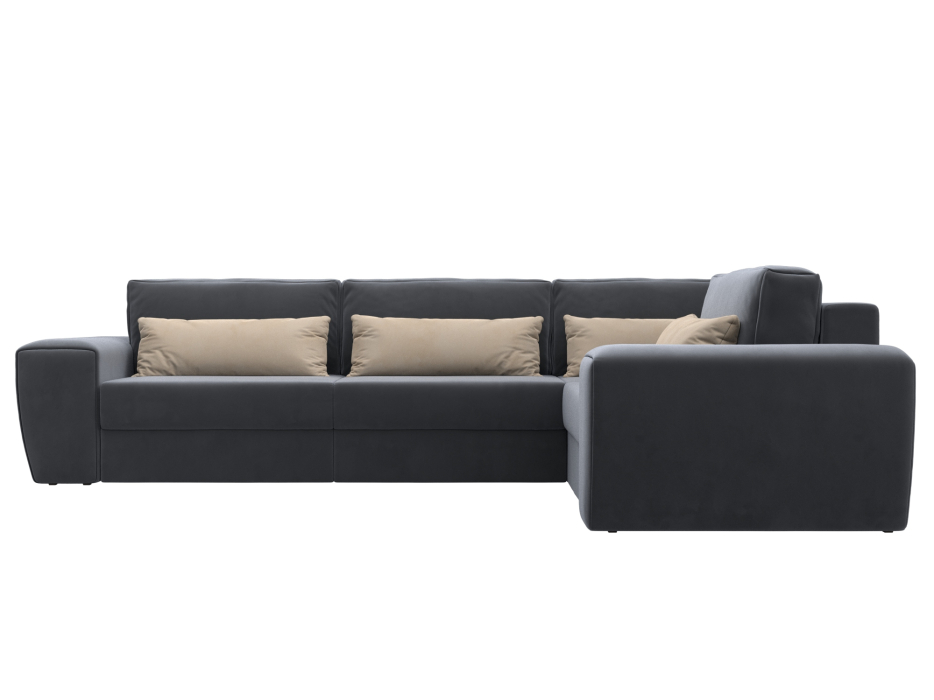 Диваны угловые в гостиную, Диван угловой Лига-008 Long правый, велюр