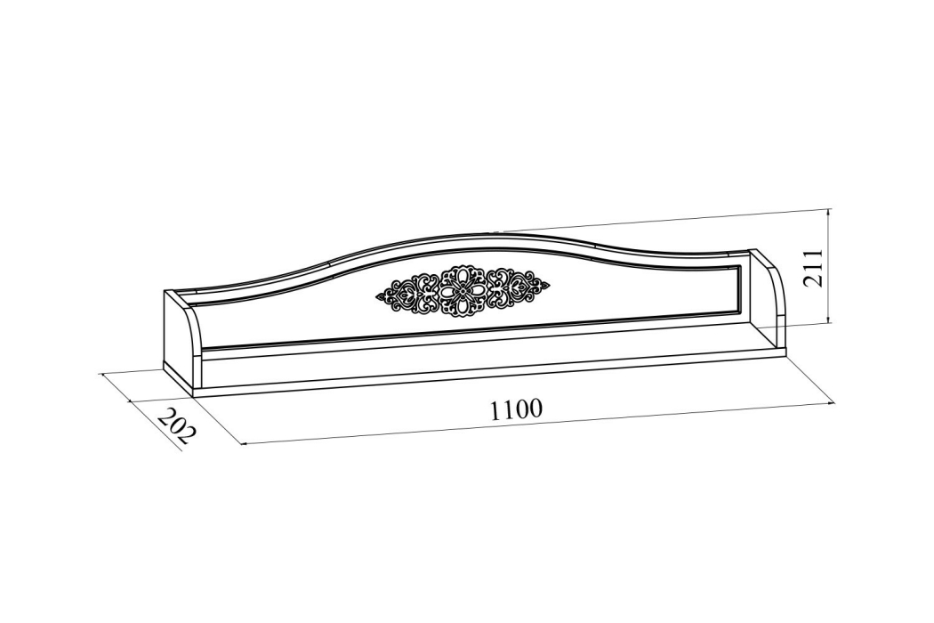 Настенные полки, Полка Ассоль плюс АС-50