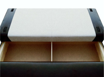 Диван-кровать еврокнижка, Амстердам мини 150, рогожка/экокожа