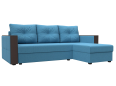 Диваны угловые в гостиную, Диван угловой Валенсия Лайт правый угол, рогожка Амур